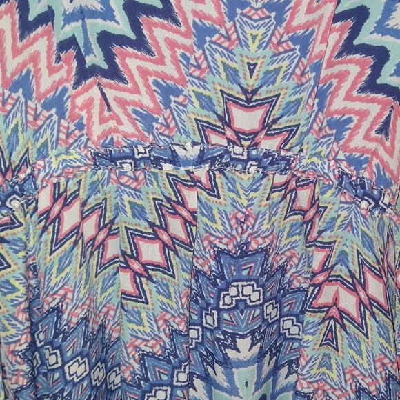 Almost Famous Coral and Blue XL Dress - Picture 14 of 16